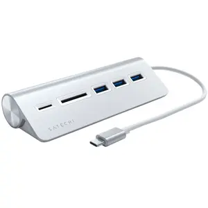 Satechi Hub USB-C Combo pour ordinateur de bureau Argenté pas cher