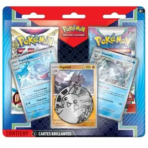 Asmodee Pokemon Cartes à collectionner Pokémon Pack 2 boosters et 3 cartes brillantes pas cher