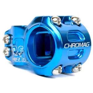 Tige Chromag HiFi V2 Tige 35mm Clamp 1-1/8 Steererer 50mm Reach Blue pas cher