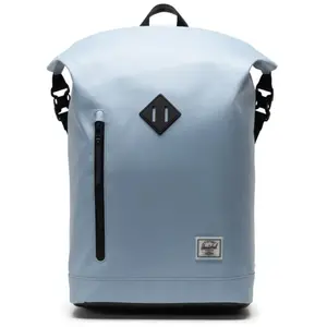 Herschel Sac à dos de loisirs bleu clair noir pour femme et homme - Roll Top Backpack Weather Resistant Ashley Blue 320158 pas cher