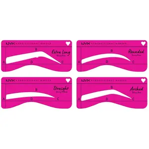 NYX Professional Makeup Lot de 4 pochoirs à sourcils fins pour sourcil... pas cher