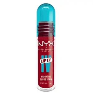 NYX Professional Make Up Lip IV Cherry Drenched Hydraterende Lipgloss + Stain - Tot 12 uur hydratatie - Verrijkt met magnesium, vitamine B12 en kokoswater - 5ml