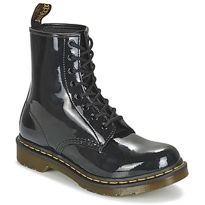 Boots Dr. Martens 1460 W BLACK PATENT LAMPER femme pas cher