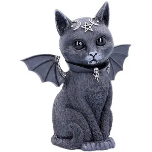 Nemesis Now Figurine Chat Malpuss Ailé Noir 24cm