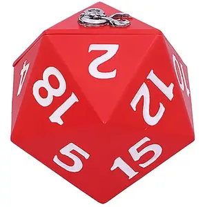 Boite à Dés D20 13.5cm - Nemesis Now - Donjon & Dragons - Rouge - Plastique - Résine pas cher