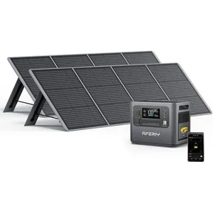 AFERIY Générateur Solaire 2400W avec 2×200W Panneau Solaire,Centrale É...