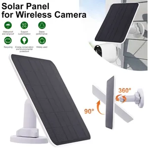 MOOHOP Panneau solaire-pour camera de surveillance solaire Arlo Pro 4, Arlo Pro 5S, Pro 3, Ultra 2 et Ultra,câble de charge de 3 m,IP65