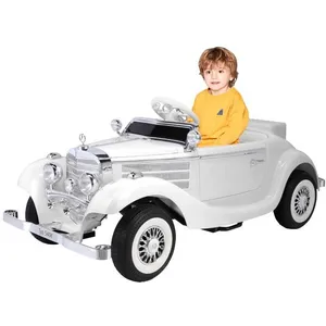 Voiture électrique rétro pour enfants - ORYXEARTH - Style classique et conduite sécurisée - BlancVendu parcdiscount