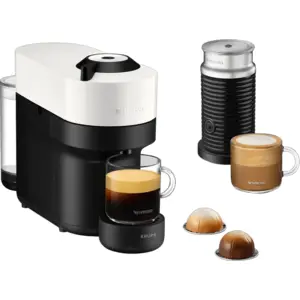 Krups Nespresso Vertuo Pop Blanc Coco XN9211 avec Aeroccino XN9211 pas cher