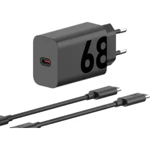 Motorola Chargeur Power Delivery 68 W Noir + Câble USB-C 1 m Noir Matière Synthétique PG38C06281 pas cher