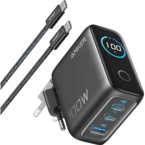 Anker Chargeur 3 Ports USB 100 W Power Delivery 3.1 Noir B121BGZ1 pas cher