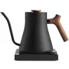 Image de Fellow Stagg EKG Pro Bouilloire électrique avec bec en col de cygne - Pour verser du café et du thé, chauffage rapide, contrôle précis de la température - Noir mat avec poignée en noyer