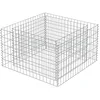 Image de Helloshop26 Jardinière lit surélevé Plantes Fleurs Jardin à Gabion 90 x 90 x 50 cm Acier galvanisé 02_0001319