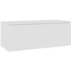 Image de Helloshop26 Meuble TV multimédia étagère télévision Buffet téléviseur Salle à Manger Salon Chambre 80 x 34 x 30 cm Bois d'ingénierie Blanc 02_0026251