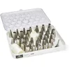 Image de de Buyer - Lot de 35 douilles en acier inoxydable 2114.10, argent, 30 x 24 cm
