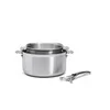 Image de Set de 2 casseroles en inox 3 couches ALCHIMY LOQY et une poignée amovible en fonte d'inox LOQY