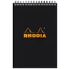Image de RHODIA 165009C - Notepad Bloc-Notes à Spirale (Reliure Intégrale) Noir - A5 14,8 x 21 cm - Petits Carreaux - 80 F Détachables - Papier Clairefontaine 80 g/m² - Carte Enduite Souple et Résistante