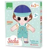 Image de Jouet en Bois Puzzles 6x3 pièces Sacha à habiller Vilac® - Puzzle en VL4661