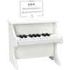 Image de Vilac- Vintage Wooden 18-Key Piano with Scores, Pre-Assembled, No Batteries Required, Paint Finish Blanc Touches avec partitions-À partir de 3 ans-8374, 8374, 3 Years+