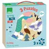 Image de Jouet en Bois Coffret 3 puzzles 16 pcs Terre-Mer-Ciel Vilac® - VL8536