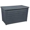 Image de EDA - Coffre de Jardin Baya 250 L - Décor Bois - Rangement Extérieur - Anti-UV - Couvercle clipsable - Gris Anthracite - 97,5 x 54,7 x 60 cm 10291 G.Ant