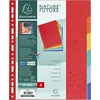 Image de Exacompta - Réf. 2406E - Intercalaires en véritable carte lustrée souple 225g/m2 FSC® avec 6 onglets neutres - Format à classer A4 maxi - Dimensions 24,5 x 29,7 cm - couleurs assorties