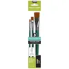 Image de POCHETTE 3 PINCEAUX MANCHE COURT PLAT -