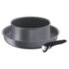 Image de tefal - lot de 1 poêle 28cm et 1 casserole 20cm aluminium antiadhésif + poignée - L6829202
