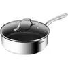 Image de Tefal Infinite Sauteuse avec couvercles en verre Diamètre 24 cm Poêle anti-adhésive Signal thermique Passe au lave-vaisselle Compatible induction