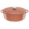 Image de Tefal Lov Cocotte ovale 34 x 26 cm en fonte d’acier, Induction intégrale + four, Revêtement intérieur émaillé, Robuste et écodesign, Cuisine saine, Ebook de recettes inclus, Terracotta E2600604