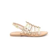 Image de LES TROPEZIENNES PAR M. BELARBI Femme Hikano Chaussures Ville Salome 1er Pas, Or Craquele, 40 EU