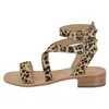 Image de LES TROPEZIENNES PAR M. BELARBI Femme Hoceanpo Chaussures Ville Sandale et Nu-Pieds, Léopard, 37 EU