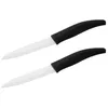 Image de Nirosta 9920850 Lot de 2 couteaux de cuisine en céramique, Couteau à découper, Lame de 12,5cm, Blanc, Noir, Céramique, Plastique, 24,5x3cm