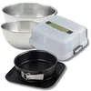 Image de Zenker 9370650 Set 4 pièces Moule à Manqué 23 cm, à Charnière, Avec Couvercle de Transport, Antiadhésif Téflon, 2 Bols à Mixer Acier Inoxydable 20,5 et 25 cm, Spatule à Pâtisserie Silicone, Noir, Rose