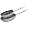 Image de Elo 9804650 Set de 2 Poêles INOX 18/10, poêle Induction, poele à Frire, poele INOX, poêle Tout Feux, poêles 24 cm et 28 cm, Acier Inoxydable, 28 x 5,5 cm