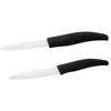 Image de Nirosta 9981250 Set de 2 couteaux de cuisine avec lame en céramique, couteau d'office, couteau en céramique, couteau de cuisine professionnel, Céramique, Plastique, Longueur de 18 cm et 24,5 cm