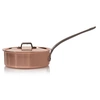 Image de BAUMALU - Sauteuse avec Couvercle - Cuivre Étamé - Tous Feux sauf Induction - Manche Fixe en Fonte - Rebord Haut Anti-Éclaboussures - Design Traditionnel Français Made in Alsace - Ø22cm - Cuivre
