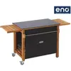 Image de Chariot Plancha ENO Emile bois compatible plancha de 45 à 80 cm