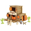 Image de Jeu de Construction en bois Far West Le Saloon 170 pièces Jeujura® | JJ8067