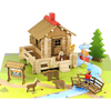 Image de Chalet en bois avec animaux sauvages la Réserve naturelle 125 pièces JJ8093