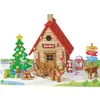 Image de Jeu de construction en bois Chalet de Noël 90 pièces Jeujura® | Ref: JJ8094