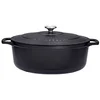 Image de Cocotte Ovale Chasseur, Noir mat, 27 cm-P, Fer forgé, noir mat