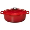 Image de Chasseur 4733 Cocotte ovale-33 cm fonte émaillée 7.1 liters, Rubis (intérieur Noir)