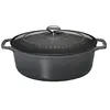 Image de Chasseur 4733 Cocotte ovale-33 cm fonte émaillée, 7.1 liters, Caviar intérieur Noir
