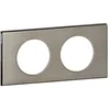 Image de LEGRAND - Plaque Céliane - Plaque de Finition/Enjoliveur pour Prises et Interrupteurs Céliane - Fabriqué En France - 2 Postes - Matière Inox Brossé