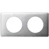 Image de LEGRAND - Plaque Céliane - Plaque de Finition pour Prises et Interrupteurs Céliane - 2 Postes - Métal Aluminium