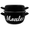 Image de Marmite a moule - MENASTYL - 3645563 - En acier émaillé - Noir - 18 cm - Avec écritures - Tous feux dont induction