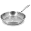 Image de MENASTYL - Poêle inox 18/10 Triply 24cm tous feux dont induction fabriquée en France - sans PFAS ni substances nocives - Compatible lave-vaisselle - Poignée rivetée - 6020486