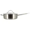 Image de MENASTYL - Sauteuse professionnel 28cm en acier inoxydable avec couvercle en verre - 7520016