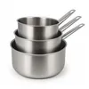 Image de MENASTYL - Set de 3 casseroles professionnel 16/18/20cm en acier inoxydable - 6014033